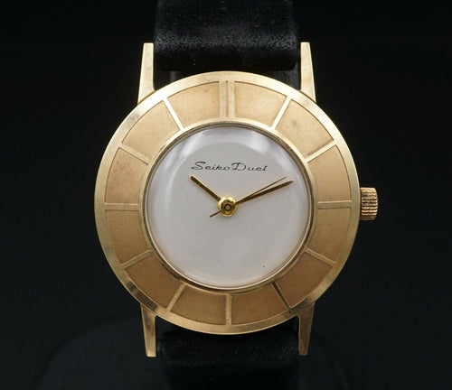 Vintage 1960s Seikosha Seiko Duet 33mm Mechanical Watch 19j 7.5