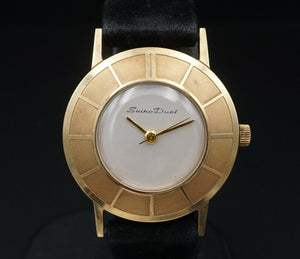 Vintage 1960s Seikosha Seiko Duet 33mm Mechanical Watch 19j 7.5" W666