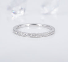 Gabriel & Co. 3/4 Eternity Diamond Band Ring 14k White Gold Sz 7.75 RG4319