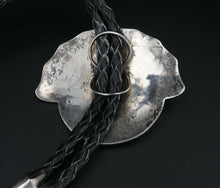 Large Hopicrafts Sterling Silver Sunface Moon Corn Overlay Bolo Tie 38.5" M1491