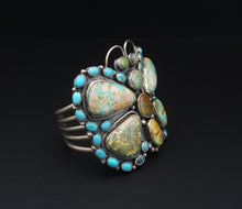 Vintage Navajo Turquoise Butterfly Cuff Bracelet Sterling Silver Signed BS2901