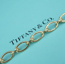 Tiffany & Co. 18k Yellow Gold Clasping Link Charm Bracelet 7.25" 7mm BG944