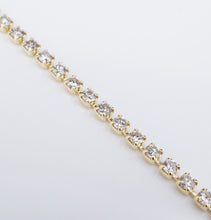 18k Diamond Tennis Bracelet 3 carat Yellow Gold 7" Designer Free Shipping BG913