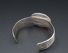 Sterling Silver Turquoise Cuff Bracelet Southwestern 7" Chunky Wide BS2523