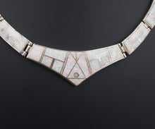 Navajo Sterling Silver Opal Inlay Necklace 16.5" TSF Touch of Santa Fe NS2044