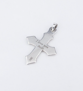 James Avery Passion Cross Pendant Charm Sterling Silver 1 1/16" Engraved PS2152