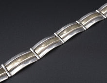 Navajo Sterling Silver 14k Gold Panel Bracelet Herbert Begaye 6.75" BS2870
