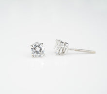 14k Diamond Stud Earrings White Gold 0.9 Carat Round Natural Screw Back EG2223