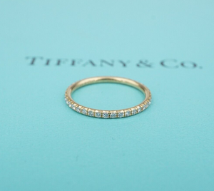 Tiffany & Co. Soleste Diamond Full Eternity Band Ring 18k Gold Size 4 RG4335