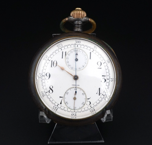 Antique Omega Chronograph Openface Pocket Watch 54mm 2522655 serial W813