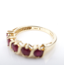 14k Ruby Stackable Band Gold Natural 1 ctw Ring Size 7 S-Link RG4180