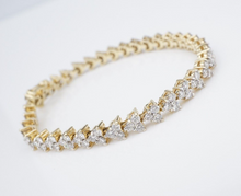 Unique 14k Natural Diamond Tennis Bracelet 6ctw Yellow Gold 7.5" BG893