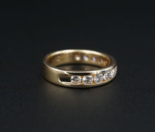 14k Gold Diamond Wedding Band Ring Half Eternity 1ctw Stacker Sz 6.5 RG4109