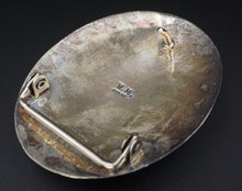 Vintage Navajo Sterling Silver Turquoise Belt Buckle 3" Wilbur Musket M1871