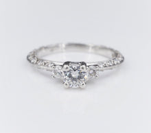 Platinum Tacori Diamond 3 Stone Eternity Engagement Ring Sz 7.25 with Box RG3806