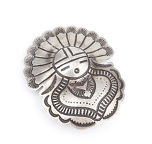 Navajo Bolo Tie Sterling Silver Kachina Emerson Bill Signed Artisan 3" M1886