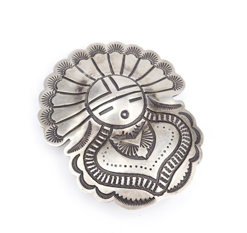 Navajo Bolo Tie Sterling Silver Kachina Emerson Bill Signed Artisan 3