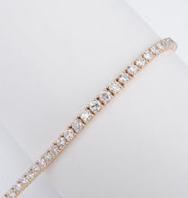 14k Diamond Tennis Bracelet 6 carat Rose Gold 6.75" Natural Free Shipping BG907