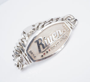 2014 River Poker Series Pro Poker Gear Bracelet Sterling Silver 9" 93g BS2979