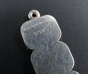 Triathlon Charm Pendant Sterling Silver 1.25" Kirk Root Designs HTF PS1796