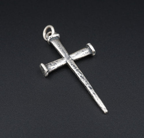 James Avery Nail Cross Sterling Silver Pendant Passion of Christ 1 3/4