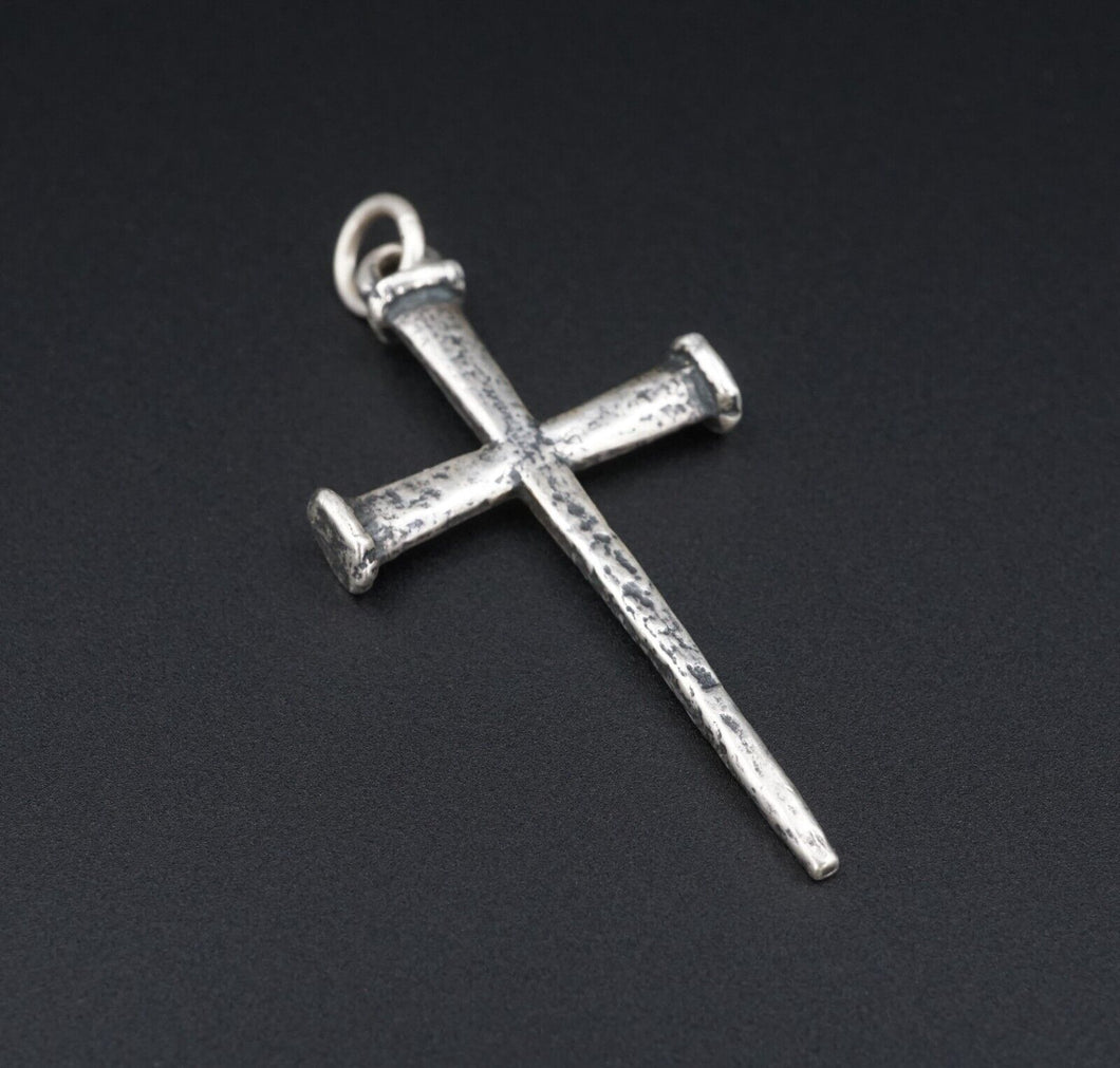 James Avery Nail Cross Sterling Silver Pendant Passion of Christ 1 3/4