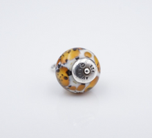 James Avery Orange Speckled Glass Finial Charm Sterling Silver Retired CHS1993