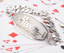 2014 River Poker Series Pro Poker Gear Bracelet Sterling Silver 9" 93g BS2979