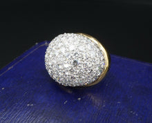 Pave Diamond Dome Ring 8 carat Platinum 18k Size 8 Massive Designer CO782