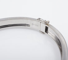 Penny Preville Openwork Diamond Hinged Bangle Bracelet 18k White Gold 6.5" BG898