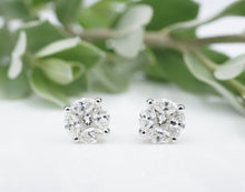14k Diamond Stud Earrings Marquise Princess Illusion White Gold 1 ctw EG2382