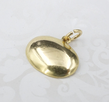 Vintage 18k Yellow Gold Fish Stars Charm Pendant 0.6" Etruscan PG1907