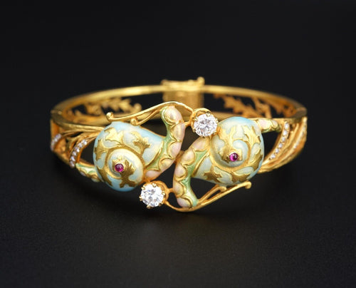 Masriera Enamel Diamond Bracelet Snail 18k Gold 6.25 BG720