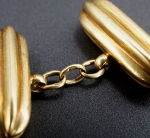 Antique French 18k Yellow Gold Fluted Barrel Cufflinks M1836