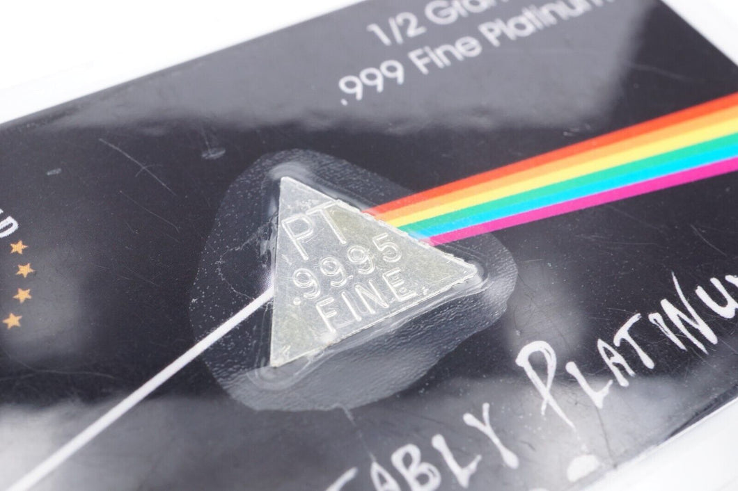 Fine Platinum Triangle Bar 1/2 Gram .9995 Rogue Island Mint CN608