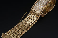 Mens 1980s 14k Yellow Gold Diamond Bracelet 23mm Wide 2 carat 7.75" 69g CO1200