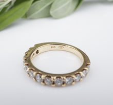 Helzberg 14k Yellow Gold 1ct Diamond Half Eternity Band Ring Size 6 RG3436