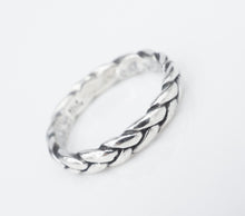 James Avery Braided Rope Band Ring Sterling Silver Retired Twisted Woven RS3470