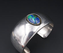 Mary-Rita Padilla Navajo Azurite Sterling Silver Cuff Bracelet 6.5" BS2657