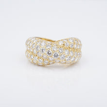 Van Cleef 18k Pave Diamond Ring Crossover Entrelacs Size 5.25 Euro 50 VCA RG4256