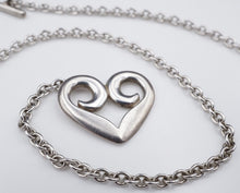 James Avery Scroll Heart Toggle Necklace Pendant Sterling Silver 17" NS2107