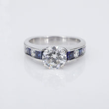 14k White Gold 3.8 ctw Diamond Engagement Ring Bridal Set Sz 6 Euro Shank RG3606