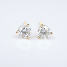 14k Yellow Gold Round 1.43 Carat Natural Diamond Stud Earrings Screw Back EG2137