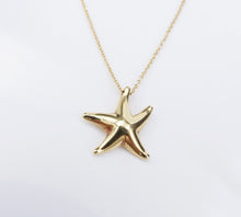 Tiffany & Co Elsa Peretti Starfish Necklace 18k Gold Pendant 16" 0.8mm NG1557