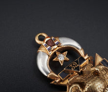 1915 Antique Knights Templar 32nd Degree Masonic Tri-fold 14k Commandery M1773