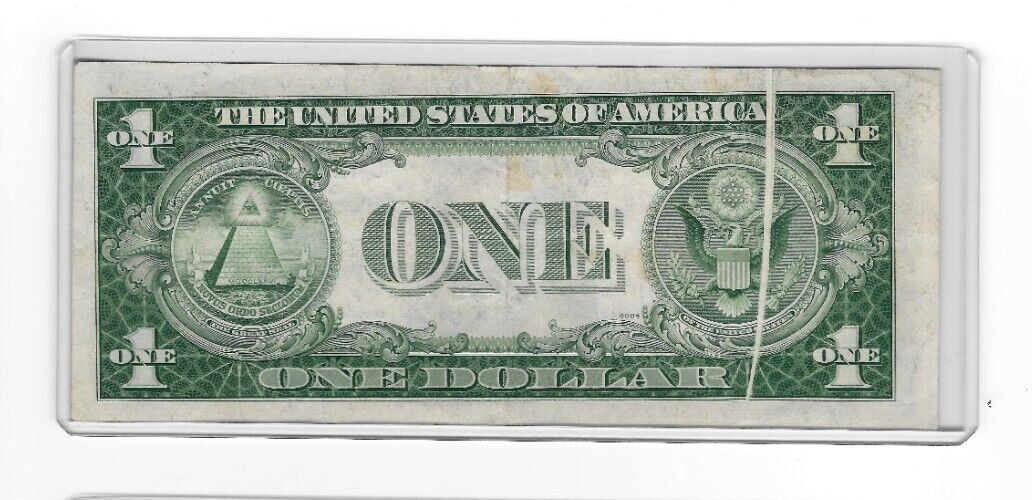 1935-E Silver Certificate $1 Gutter Fold Error One Dollar CN752
