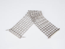 Diamond Mesh Statement Bracelet 6 carat 18k White Gold 6.5" BG758
