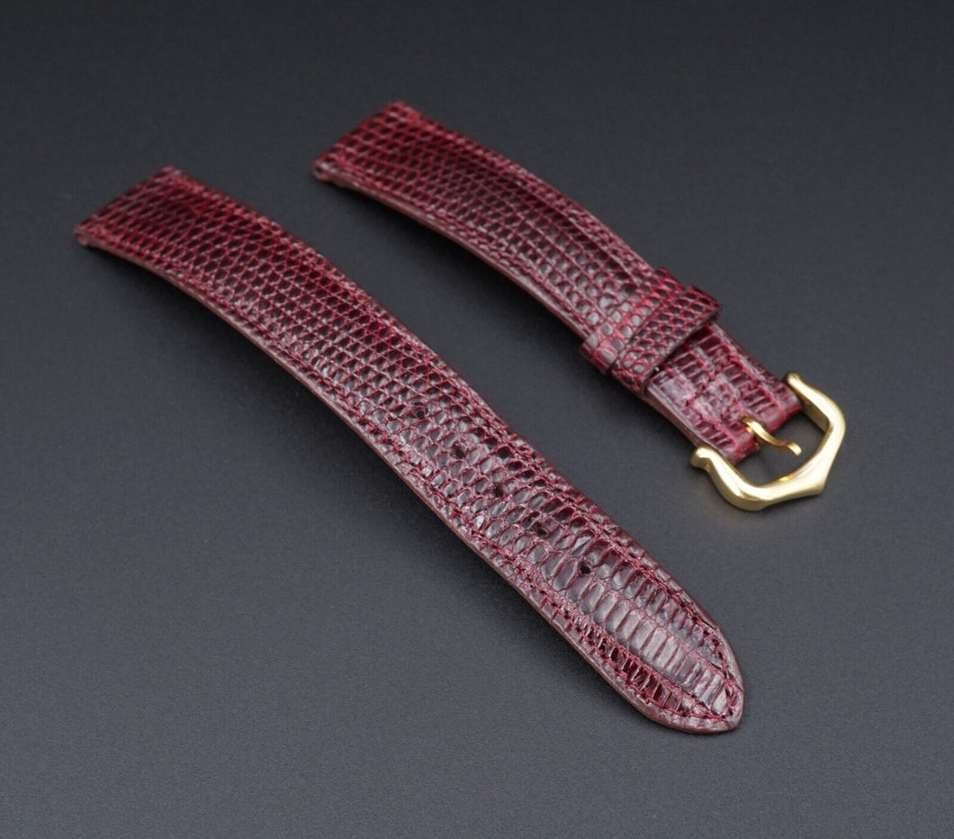 Vintage Cartier Paris Brown Leather Strap 17mm w/ 18k Buckle Free Shipping W899