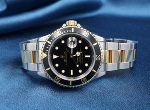 1993 16613 Rolex Submariner Warranty 40mm 18k Black Dial Complete Box Paper W960