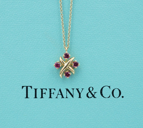 Tiffany & Co. Schlumberger Lynn Ruby Pendant Necklace 18k Gold 16